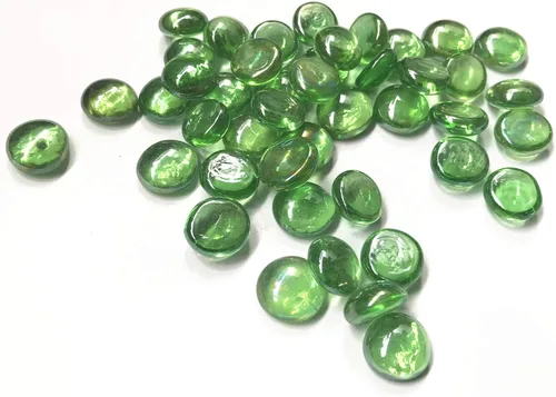 Vista 11 de Piedras planas, piedras preciosas de vidrio de 1 libra para rellenos de jarrones, dispersión de mesa de boda, decoración de rellenos de acuario