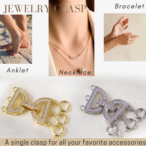 Vista 6 de VeekyVicky Necklace Layering Clasps Gold and Silver