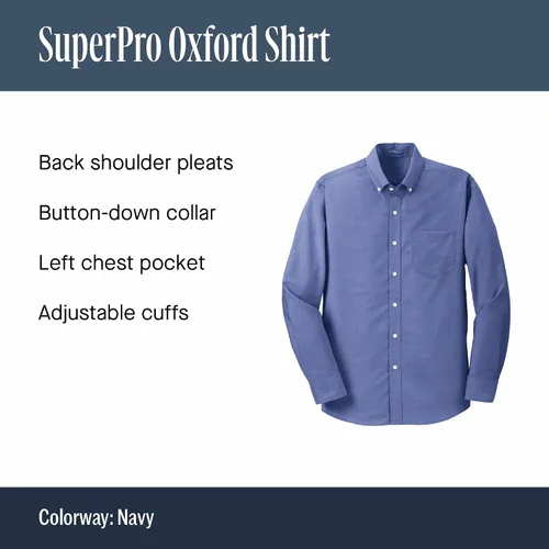 Vista 6 de Port Authority Camiseta Oxford SuperPro. S658 Negro