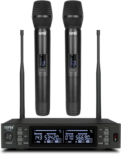 Vista 8 de SGPRO SG-82BB Sistema de micrófono inalámbrico doble, 520-590 MHz
