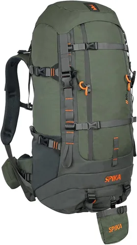 Vista 10 de SPIKA Mochila de caza con marco interno, mochila de senderismo impermeable para extensible, 40L + 80L + capacidad