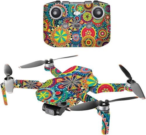 Vista 29 de MightySkins - Compatible con DJI Mini 2 Dron portátil - Blue Petals Funda protectora de vinilo duradera y única Fácil de aplicar, quitar