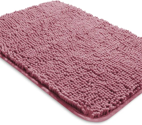 Vista 51 de Yeaban Alfombra de pasillo de baño de 24 x 72 pulgadas, antideslizante, alfombra de baño larga de felpilla gruesa, absorbente y lavable, alfombra