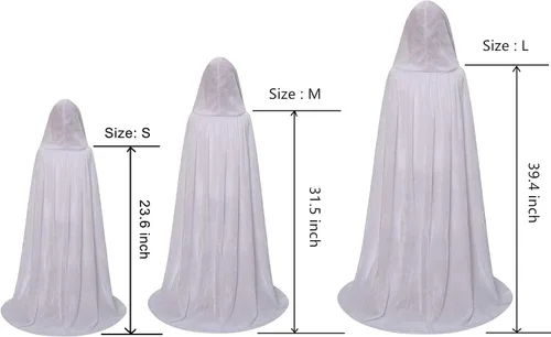 Vista 4 de Capa de terciopelo para niños con capucha para disfraces de Halloween o Navidad