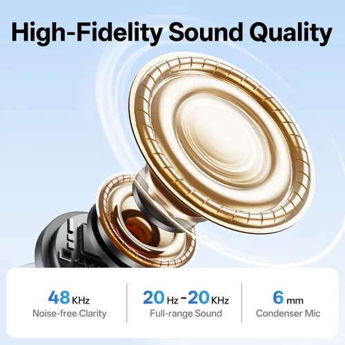 Vista 7 de Mini micrófono inalámbrico Lavalier para iPhone, iPad, Android, reducción de ruido y silencio, funda de carga de 33 horas, cambiador de voz AI