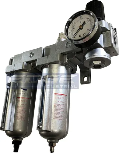 Vista 8 de Sistema de secado de aire de tres etapas con clasificación industrial: filtro de partículas de aire, filtro coalescente de 0.01 micras y regulador