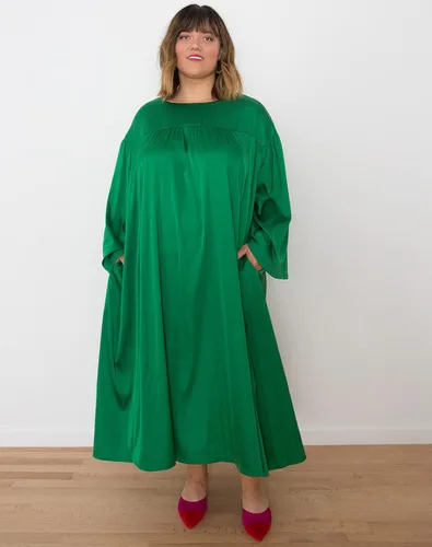 Vista 6 de The Drop Maxi Vestido de Manga Larga Verde Esmeralda para Mujer por itsmekellieb