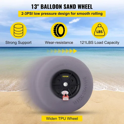 Vista 4 de VEVOR Beach Balloon Wheels
