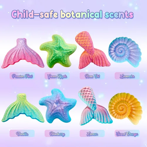 Vista 7 de Clear&Fresh - Bombas de baño de sirena para niños con juguetes sorpresa