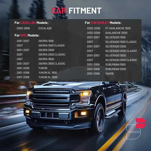 Vista 2 de BDFHYK Kit de repuesto de tapa de consola central compatible con Cadillac compatible con Chevrolet y Escalade Avalanche Silverado Suburban Tahoe