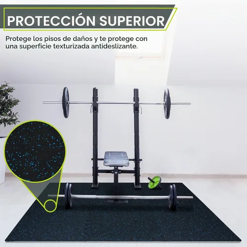 Vista 4 de ProsourceFit Tapete de Ejercicio de Rompecabezas con Superficie de Goma de ½ pulgada, 24 pies cuadrados (PIES²), 6 baldosas, baldosas entrelazadas