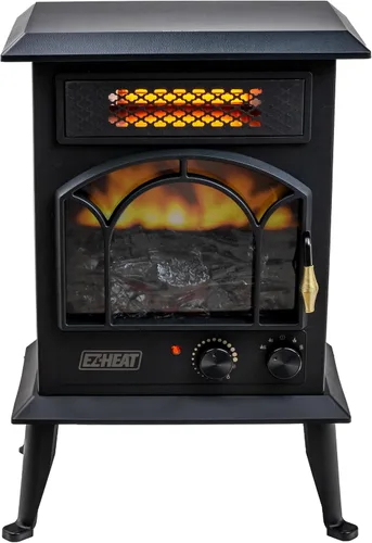Vista 9 de Calentador Eléctrico de Chimenea EZ-HEAT con Efecto de Llama, Termostato Ajustable, Configuración de Doble Calor y Protección contra