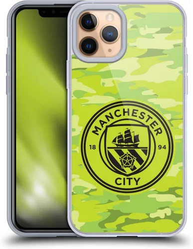 Vista 251 de Head Case Designs Funda de gel con licencia oficial del Manchester City Man City FC Blue Moon Badge Camou [protección de grado militar] compatible