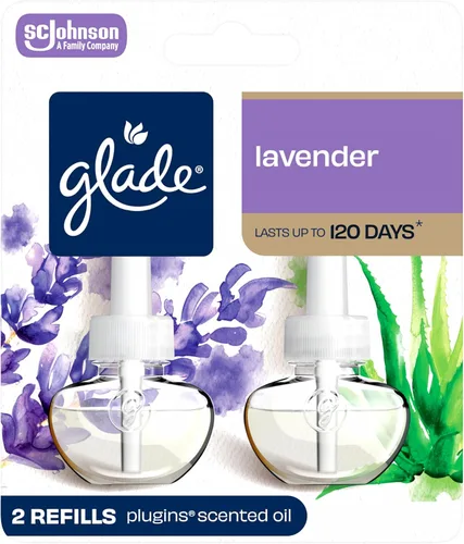 Vista 11 de Glade PlugIns Refills Air Freshener, Scented and Essential Oils for Home and Bathroom, Lavender & Vanilla , 1.34 Fl Oz, 2 Count (Pack of 1)