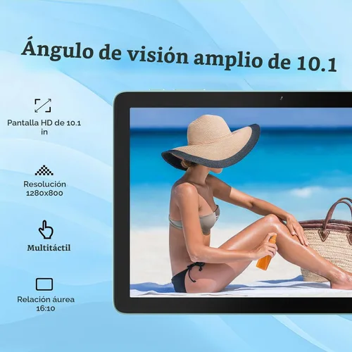 Vista 5 de DigiLand Tablet 2025, tableta Android de 10.1 pulgadas con procesador Octa-core 10 GB de RAM 64 GB ROM HD IPS pantalla táctil, 6000 mAh, BT 5.0