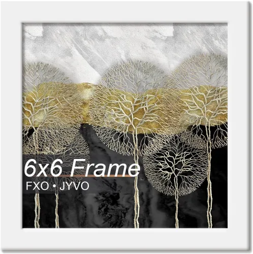 Vista 22 de Fxojyvo Marco de 4 x 4 pulgadas, marco negro para póster cuadrado de 4 x 4, peso ligero y altamente transparente, marco de 4 x 4 para pared, 1
