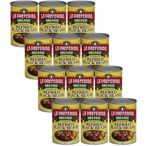 Vista 10 de La Preferida Frijoles Refritos Negro Orgánico, 15 oz (Paquete de 3)