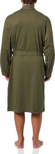 Vista 3 de BOSS Bata kimono de algodón para hombre Verde Oliva Profundo
