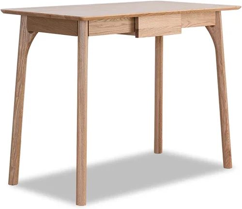 Vista 8 de TOMYEUS Escritorio de PC de 2.6 ft, 3.3 ft, 3.9 ft, escritorio de madera para el hogar, PC, portátil, escritorio de estudio simple con cajones
