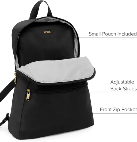 Vista 5 de TUMI Mochila Just in Case para mujer, Negro/Dorado, Tamaño único