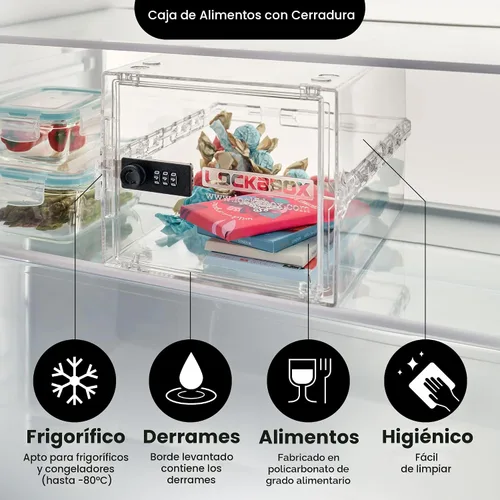 Vista 6 de Lockabox One™ Caja de Seguridad Premium Caja de Seguridad con Cerradura de Combinación Mediana para Alimentos, Medicamentos y Seguridad