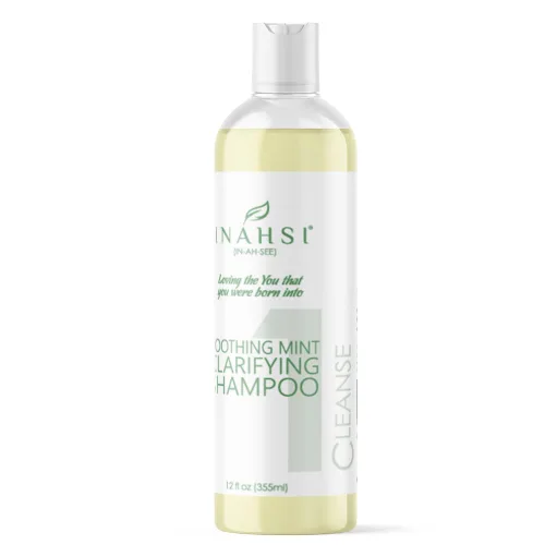 Vista 4 de INAHSI Champú aclarante calmante de menta Productos para el cabello naturalmente rizado, hombres, mujeres y niños Fabricado en los Estados