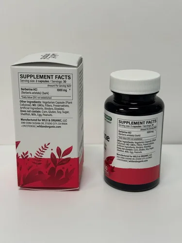 Vista 3 de Wild & Organic Berberina Suplemento Cápsulas 1000 mg