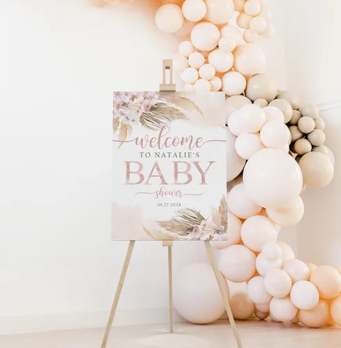 Vista 12 de Letrero personalizado para baby shower, letrero de bienvenida para baby shower, letrero de bienvenida al bebé, letreros para baby shower, baby