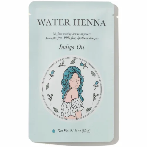 Vista 7 de Tinte para el cabello castaño con henna de agua, mezcla de 1 minuto, 60 minutos, para usuarios de henna e índigo 1-minute mix and 60-minute