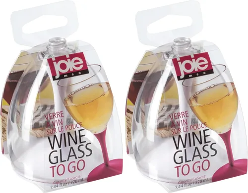 Vista 9 de Joie Copa de vino para llevar, copa de vino portátil, tallo desmontable, sin BPA