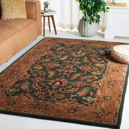 Vista 17 de Safavieh colección Heritage HG628A - tapete oriental tradicional hecho a mano de lana verde oscura y dorada, Lana, negro / beige (Black/ Beige)