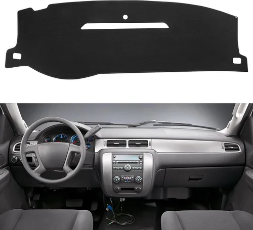 Vista 9 de Alfombrilla para salpicadero de nido de abeja compatible con Chevy Silverado 1999-2006 GMC Sierra 1500/2500/3500 2001-2006 Tahoe Avalanche Suburban