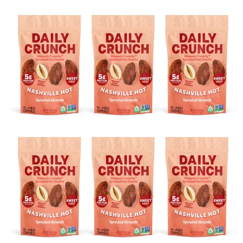 Vista 25 de Daily Crunch Almendras germinadas, churro de canela, paquete de aperitivos