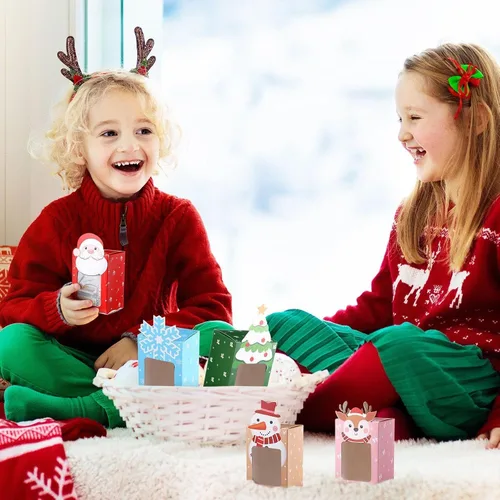 Vista 6 de Eaasty 18 Unidades Cajas de Regalo de Dinero en Efectivo de Navidad para Regalar Dinero con Ventana Transparente Portador de Dinero para Regalo