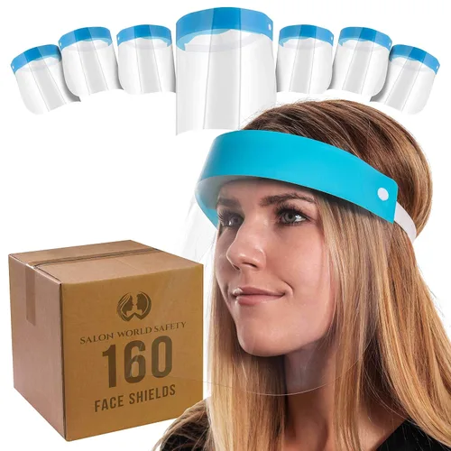 Vista 8 de Salon World Safety Face Shields - Protectores faciales de seguridad ultra transparentes de protección facial completa para proteger los ojos