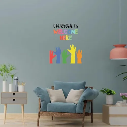 Vista 6 de Calcomanías decorativas de vinilo con cita para pared, con texto inspirador, texto inspirador para sala de estar, café, hogar, decoración de pared