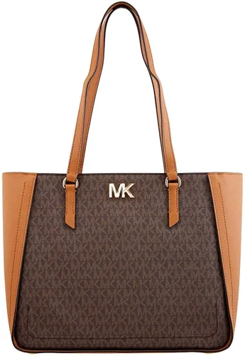 Vista 4 de MICHAEL Michael Kors Sylvia - Bolso de mano para mujer con logotipo de medios mixtos