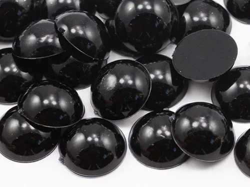 Vista 10 de Allstarco Cabujones redondos de acrílico con parte trasera plana de 0.276 in, 9/32 pulgadas, gemas de perlas de plástico para hacer joyas