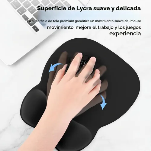 Vista 3 de EooCoo Alfombrilla ergonómica para mouse con soporte de muñeca, alfombrilla de mouse con reposamuñecas de espuma viscoelástica y base antideslizante