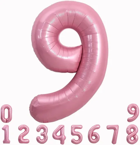 Vista 151 de Toniful - Globos de helio grandes de números del 0 al 9 de 40 pulgadas, color negro, globos digitales de número 0, globos de papel de aluminio