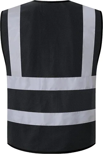 Vista 2 de Chaleco de seguridad reflectante para hombres y mujeres, chaleco de construcción que cumple con el estándar ANSI/ISEA ANSI Standard, 5 utility