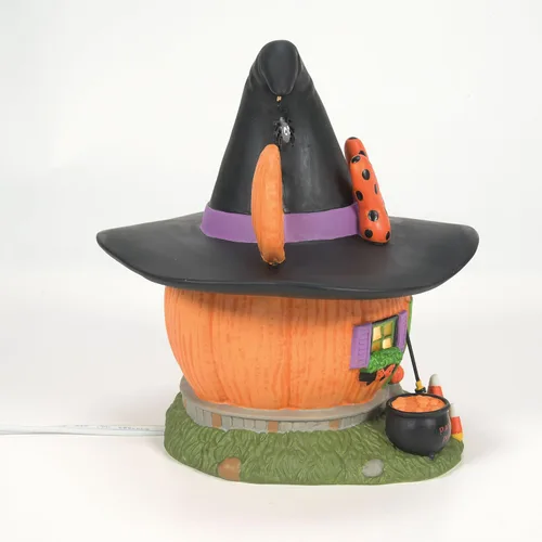 Vista 6 de Department 56 Disney Village Halloween Minnie Mouse Pumpkintown House - Edificio iluminado, 7.76 pulgadas, multicolor