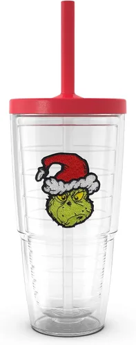 Vista 12 de Tervis Dr. Seuss - Grinch Grinchy Claus hecho en Estados Unidos Vaso aislado de doble pared para viajes mantiene las bebidas frías y calientes, 16