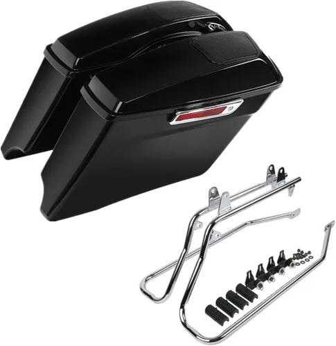 Vista 22 de Kit de soporte de conversión para alforjas extendidas de 4" TCMT, compatible con Harley Heritage Softail Fatboy FLSTF Breakout 1984-2017, negro