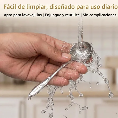 Vista 6 de Cuchara de medida perfecta para té de hojas sueltas Cuchara de té de acero inoxidable de calidad premium Cucharadas de medida perfectas