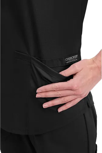 Vista 2 de CHEROKEE Workwear Profesionales cuello en V Negro