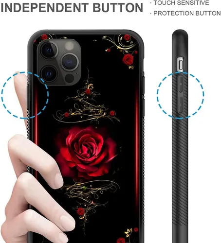 Vista 4 de ZHEGAILIAN Funda compatible con iPhone 11 Pro Max, diseño de patrón de policarbonato duro, funda protectora de TPU suave antideslizante para iPhone