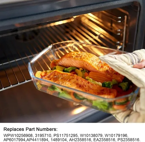 Vista 4 de Rejilla de horno W10256908 mejorada de 61 cm x 40 cm para piezas de estufa y horno Whirlpool Reemplaza W10138079, W10179196, 3195710 estante