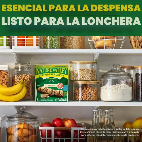 Vista 6 de Nature Valley Barras de granola masticables sin maní, S'mores, hechas en una instalación sin maní, 5 barras, 4.6 onzas