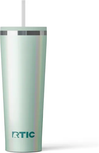 Vista 24 de RTIC Vaso Térmico Diario de 20 onzas de Acero Inoxidable Portátil con Aislamiento, Taza de Café de Viaje con Pajita, Forro de Cerámica, Tapa